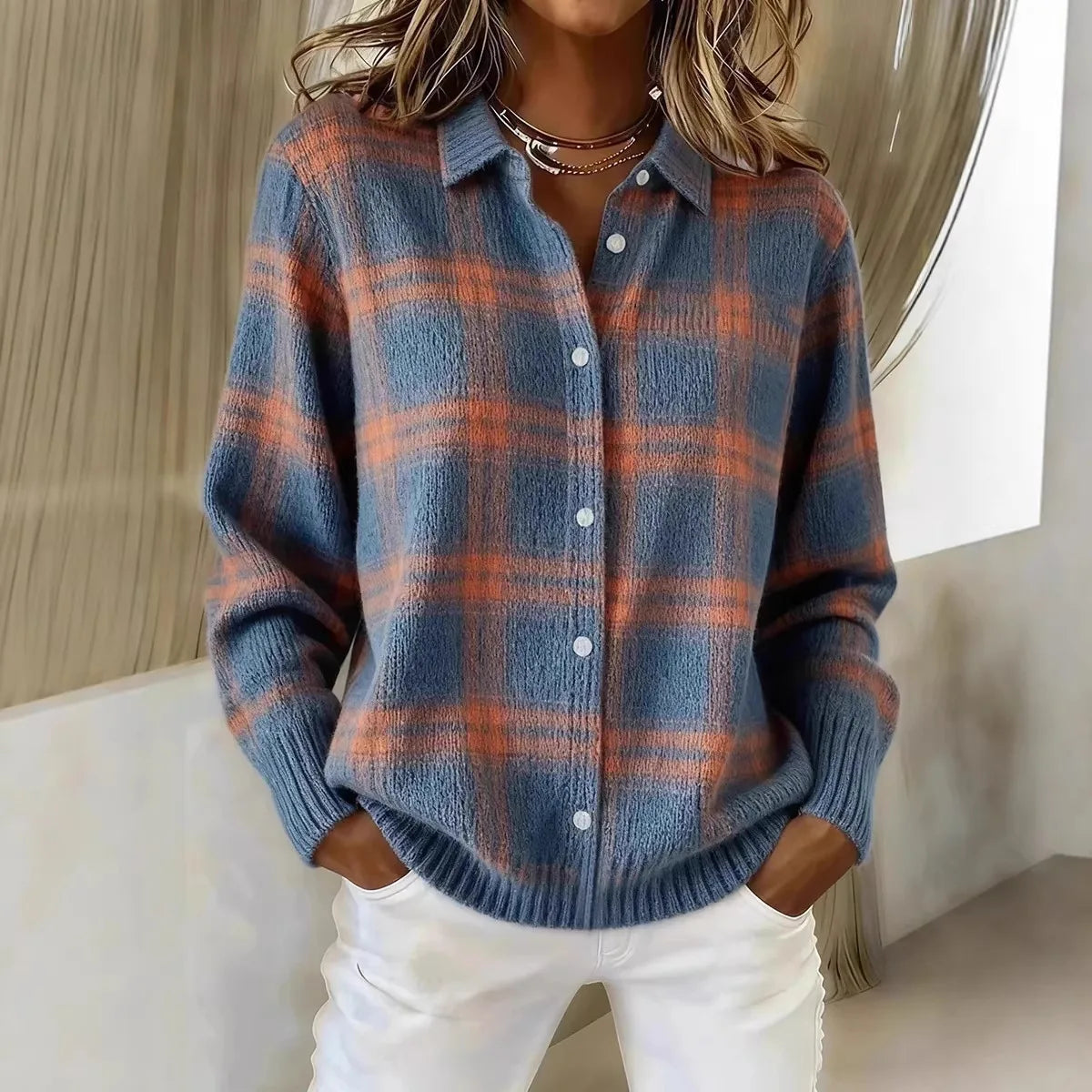 Sienna Ruitblouse